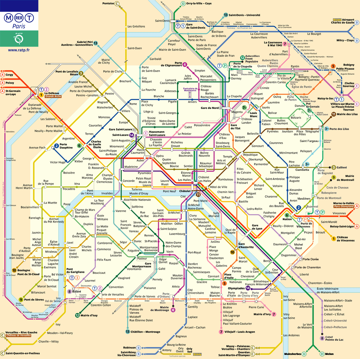 巴黎旅游景点地图