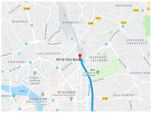 比奥火车站:64 boulevard pierre sémard, 35203 31 079 toulouse