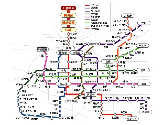 大阪jr环状线交通图