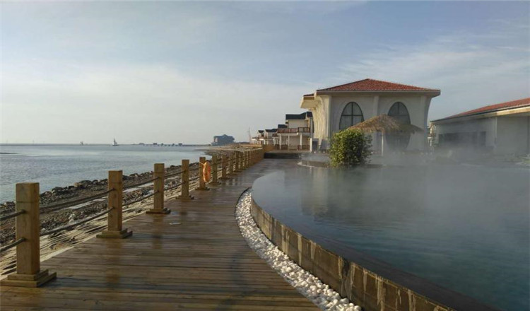 河北唐山乐亭月坨岛华清月府一晚(含早餐 晚餐 月坨岛往返船票 门票