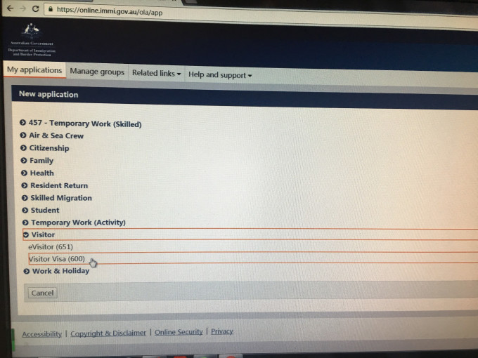 一天出签,无电访。澳洲签证网上申请。