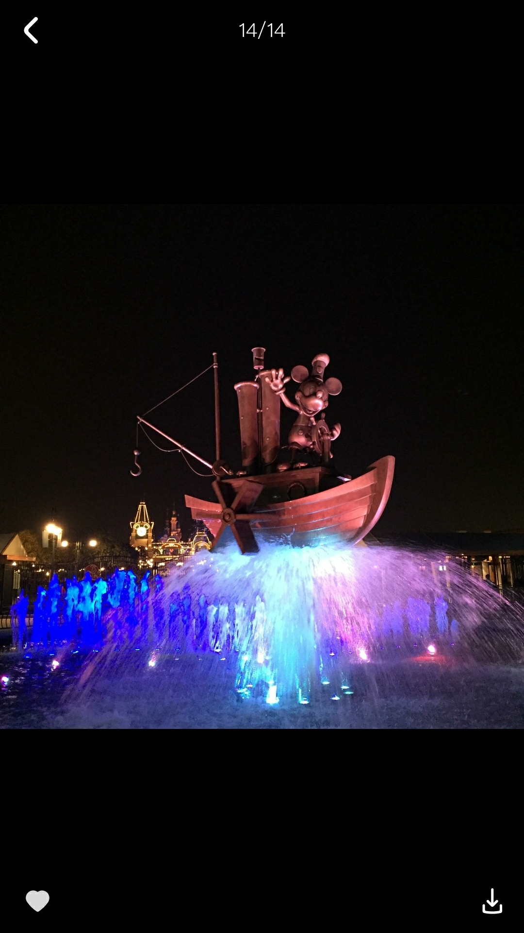 上海迪士尼喷泉图片