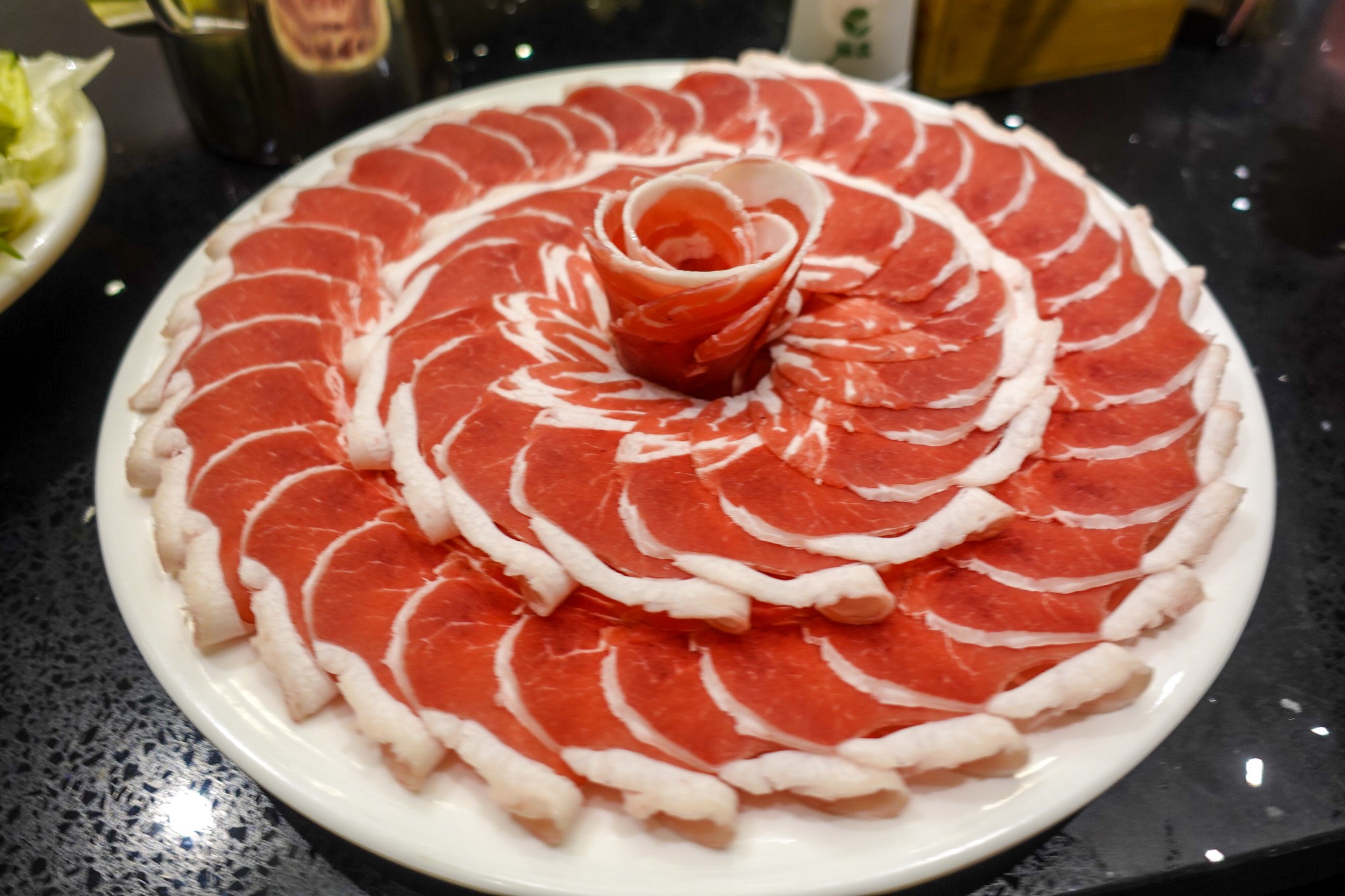 羊肉块,很少见过这样吃的涮羊肉