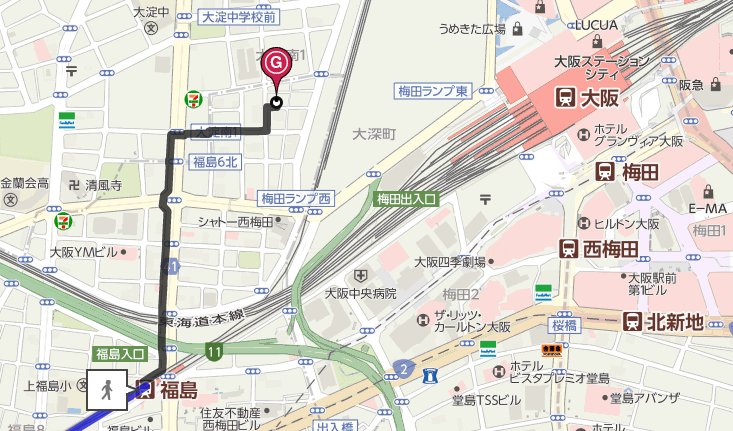 关西机场出来,去6-24-6fukushima umeda的旅馆
